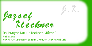 jozsef kleckner business card
